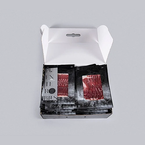 75% PROSCIUTTO IBERICO DI GHIANDA (AFFETTATO A MACCHINA) 75% PROSCIUTTO IBERICO DI GHIANDA (AFFETTATO A MACCHINA)