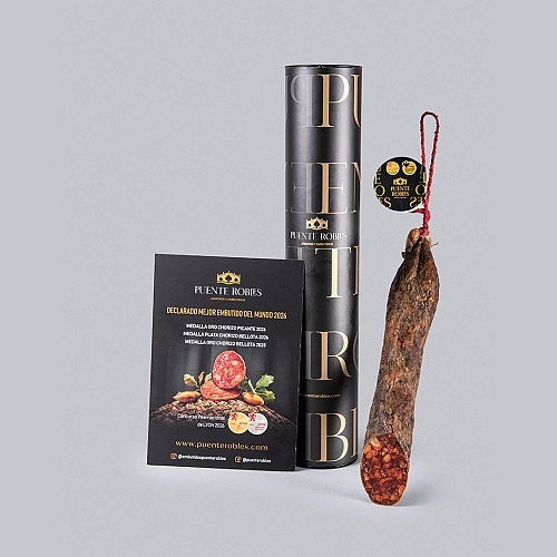 CHORIZO CULAR DE BELLOTA MIGLIOR CHORIZO DEL MONDO (IN TUBETTO) CHORIZO CULAR DE BELLOTA MIGLIOR CHORIZO DEL MONDO (IN TUBETTO)