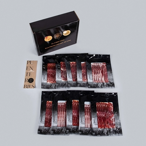 CONFEZIONE 1: 10 CONFEZIONI DI SPALLA DI PROSCIUTTO IBERICO DI PURA RAZZA IBERICA TAGLIATA A MACCHIN CONFEZIONE 1: 10 CONFEZIONI DI SPALLA DI PROSCIUTTO IBERICO DI PURA RAZZA IBERICA TAGLIATA A MACCHIN