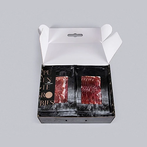 PROSCIUTTO CEBO IBERICO 50% RAZZA IBERICA (AFFETTATO A MACCHINA) PROSCIUTTO CEBO IBERICO 50% RAZZA IBERICA (AFFETTATO A MACCHINA)